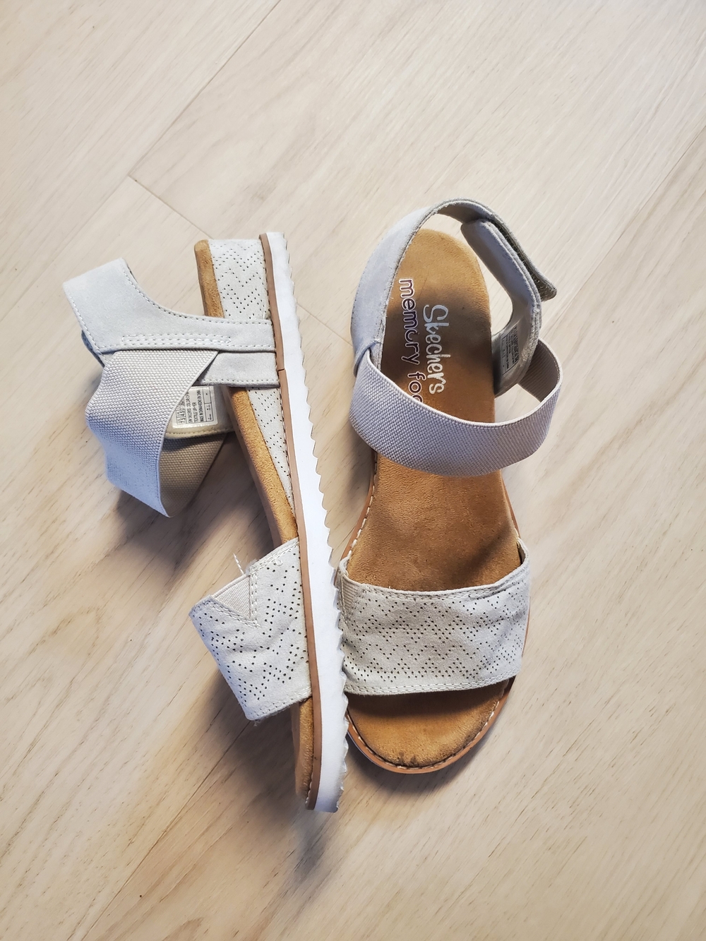 Skechers Perforated Memory Foam Sandals